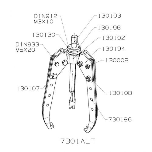EXTRACTOR FORZA SERIE 7300AT AUTOCENTRANTE